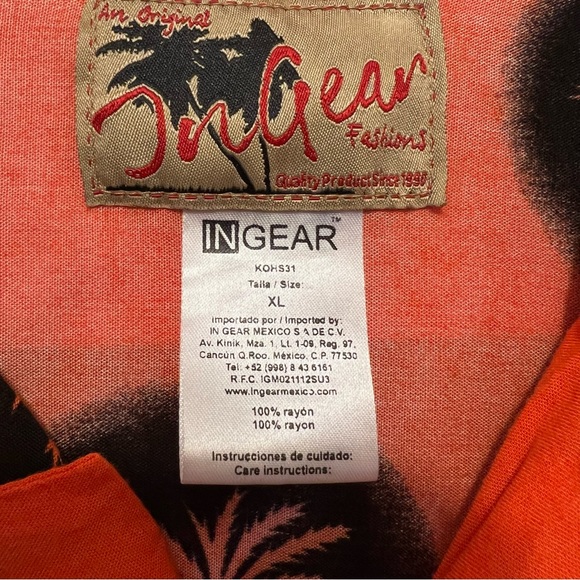 Men’s in gear Hawaiian tropical shirt - Picture 3 of 5